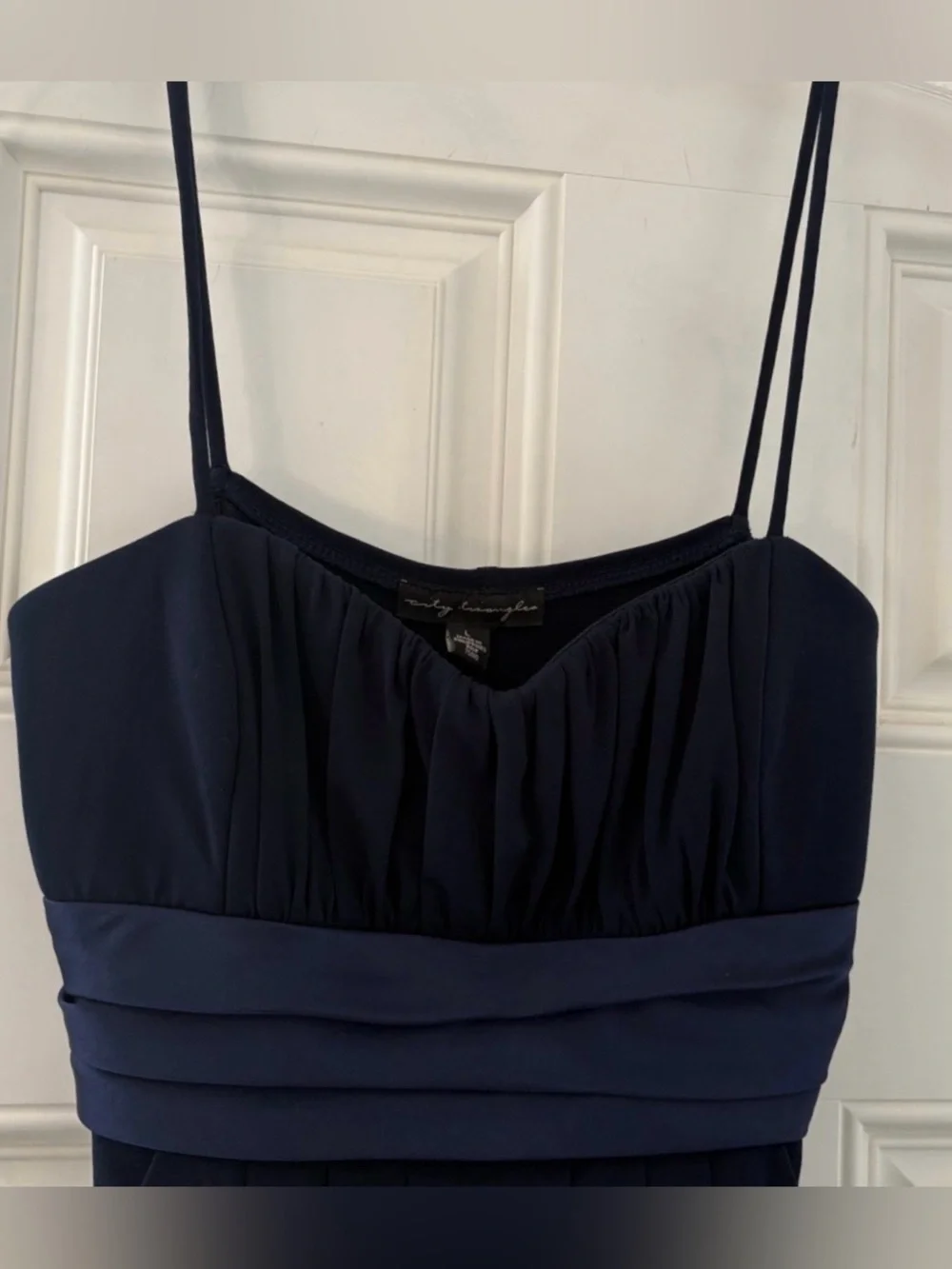 Navy Spaghetti Strap Cocktail Dress